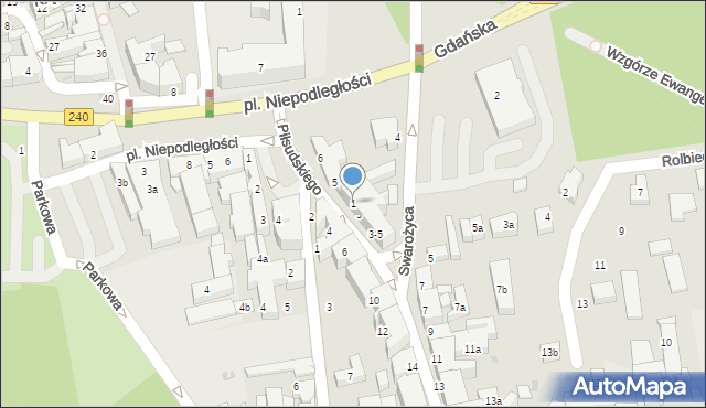 Chojnice, Piłsudskiego Józefa, marsz., 1, mapa Chojnic