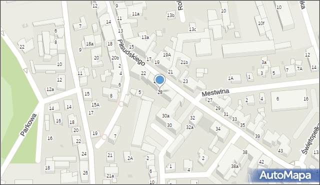 Chojnice, Piłsudskiego Józefa, marsz., 28, mapa Chojnic