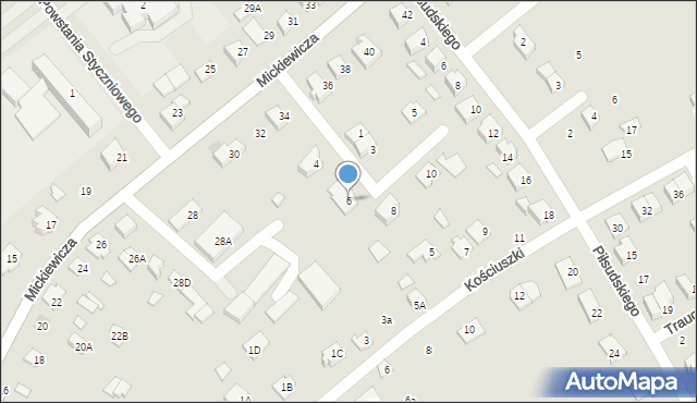Choroszcz, Pieściuka Franciszka, ks., 6, mapa Choroszcz