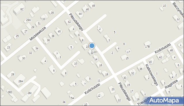 Choroszcz, Piłsudskiego Józefa, marsz., 12, mapa Choroszcz