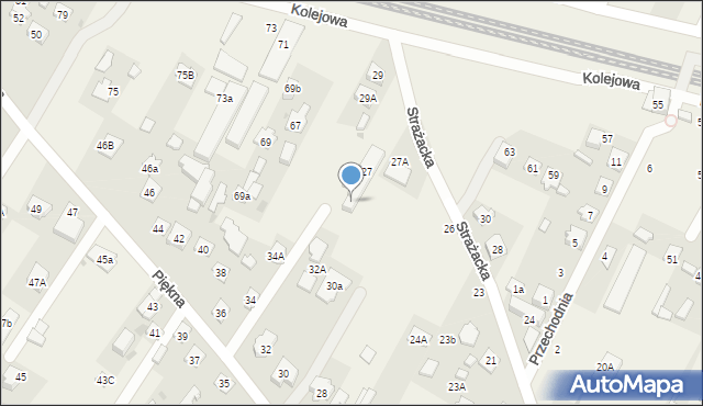 Chotomów, Piękna, 32b, mapa Chotomów