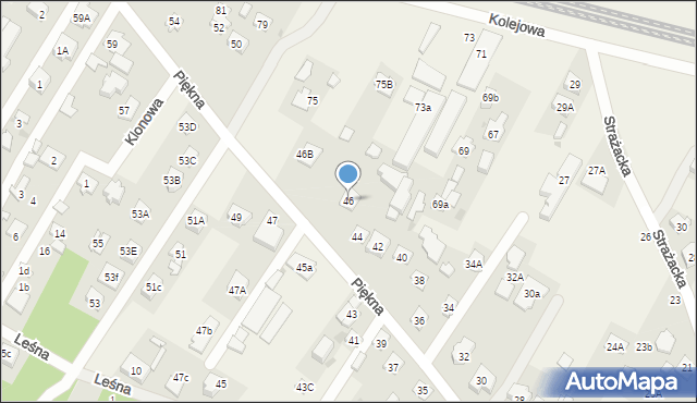 Chotomów, Piękna, 46, mapa Chotomów