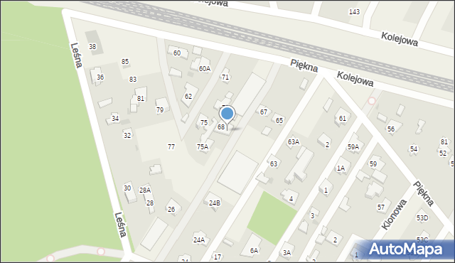 Chotomów, Piękna, 69, mapa Chotomów