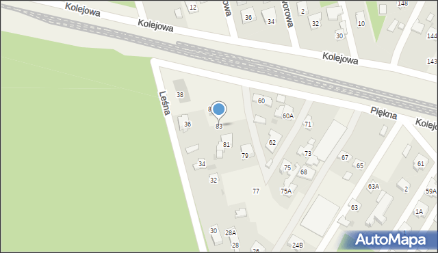 Chotomów, Piękna, 83, mapa Chotomów