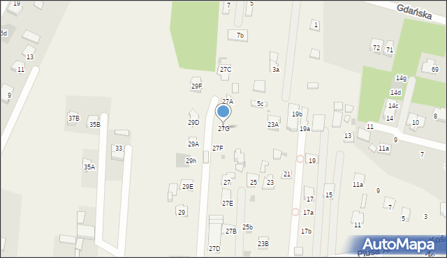 Chotomów, Piusa XI, 27G, mapa Chotomów