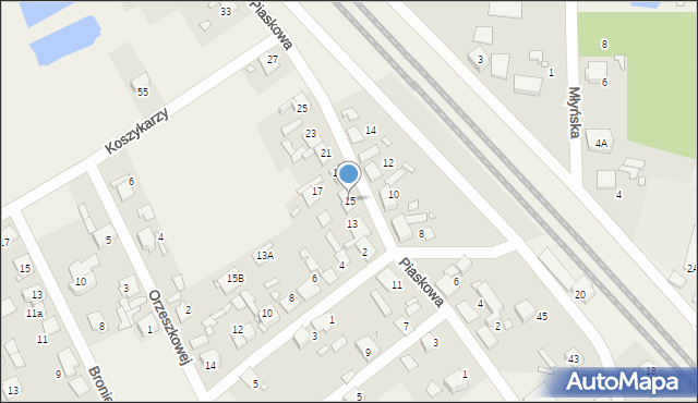 Chróścice, Piaskowa, 15, mapa Chróścice