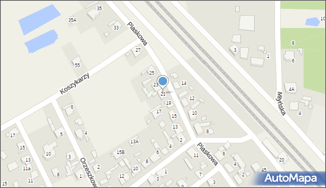 Chróścice, Piaskowa, 21, mapa Chróścice