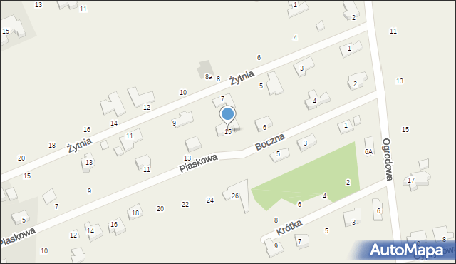 Chwalęcice, Piaskowa, 15, mapa Chwalęcice