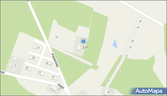 Chwaszczyno, Piaskowa, 24, mapa Chwaszczyno