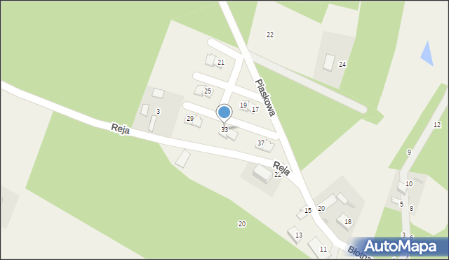 Chwaszczyno, Piaskowa, 33, mapa Chwaszczyno