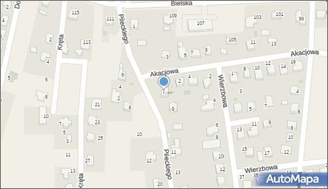 Chybie, Pileckiego Witolda, rtm., 7, mapa Chybie