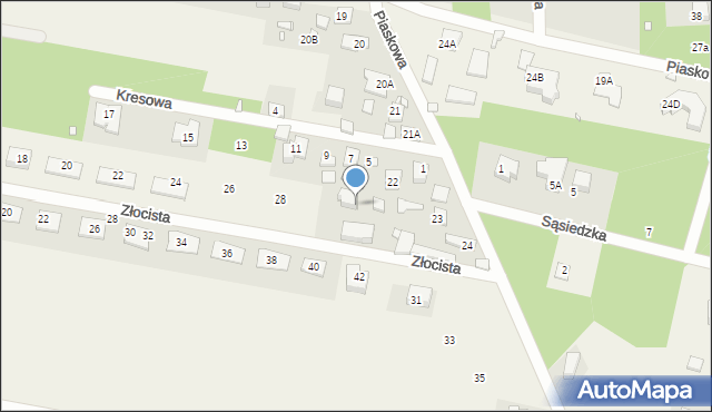 Chylice, Piaskowa, 23a, mapa Chylice