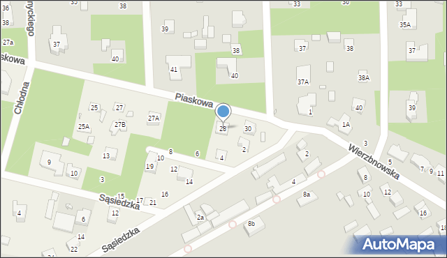 Chylice, Piaskowa, 28, mapa Chylice