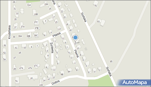 Ciechanów, Piwna, 12, mapa Ciechanów