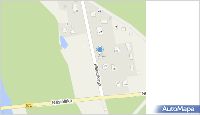 Cieksyn, Piłsudskiego Józefa, marsz., 2d, mapa Cieksyn