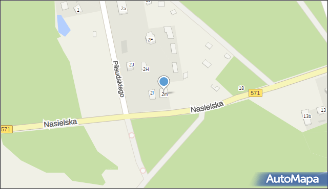 Cieksyn, Piłsudskiego Józefa, marsz., 2m, mapa Cieksyn