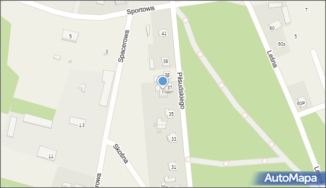 Cieksyn, Piłsudskiego Józefa, marsz., 37a, mapa Cieksyn