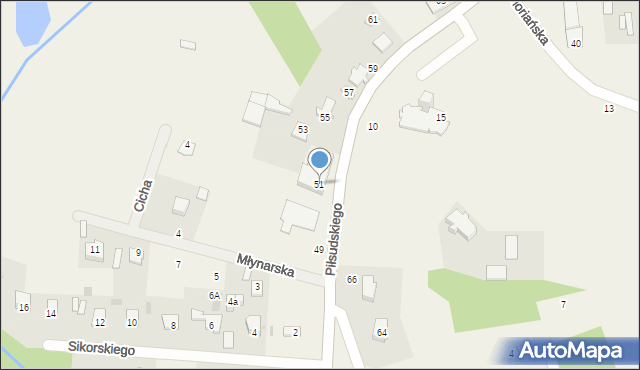 Cieksyn, Piłsudskiego Józefa, marsz., 51, mapa Cieksyn