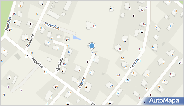 Ciele, Piękna, 7, mapa Ciele