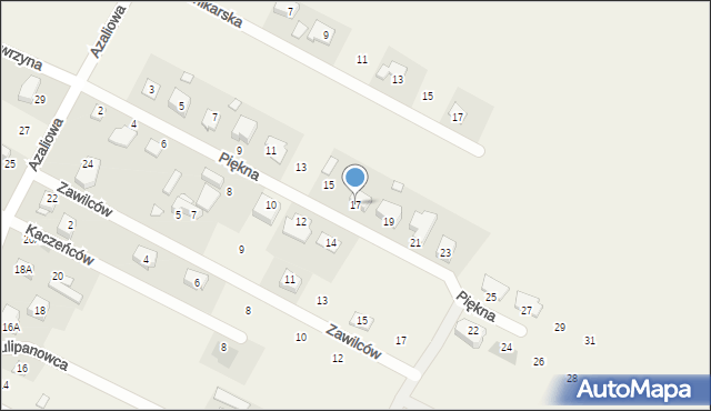 Ciemne, Piękna, 17, mapa Ciemne