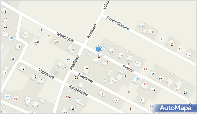 Ciemne, Piękna, 4, mapa Ciemne