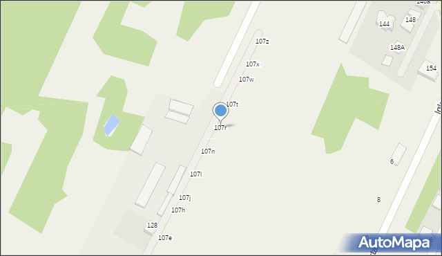 Ciemne, Piłsudskiego Józefa, marsz., 107r, mapa Ciemne