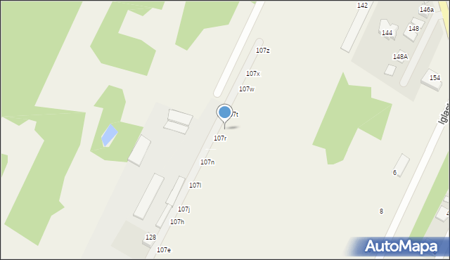 Ciemne, Piłsudskiego Józefa, marsz., 107s, mapa Ciemne