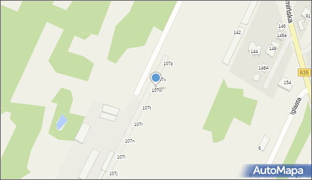 Ciemne, Piłsudskiego Józefa, marsz., 107w, mapa Ciemne