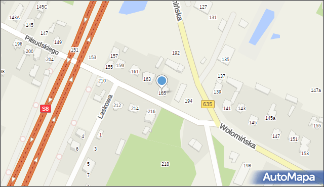 Ciemne, Piłsudskiego Józefa, marsz., 165, mapa Ciemne