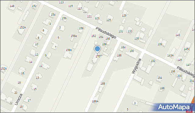 Ciemne, Piłsudskiego Józefa, marsz., 170, mapa Ciemne