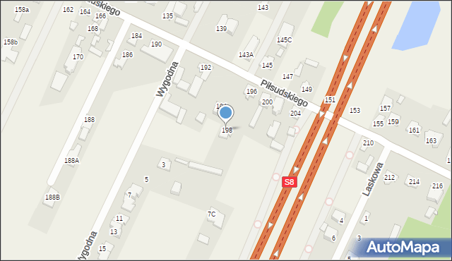 Ciemne, Piłsudskiego Józefa, marsz., 198, mapa Ciemne