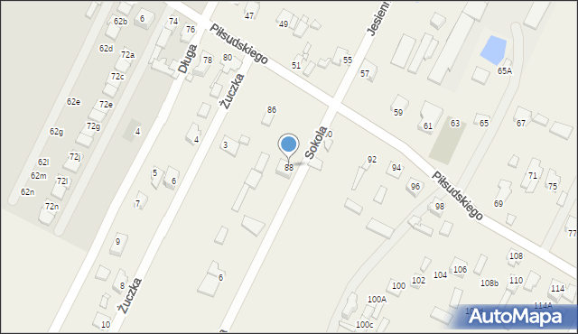 Ciemne, Piłsudskiego Józefa, marsz., 88, mapa Ciemne