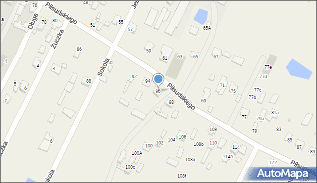 Ciemne, Piłsudskiego Józefa, marsz., 96, mapa Ciemne