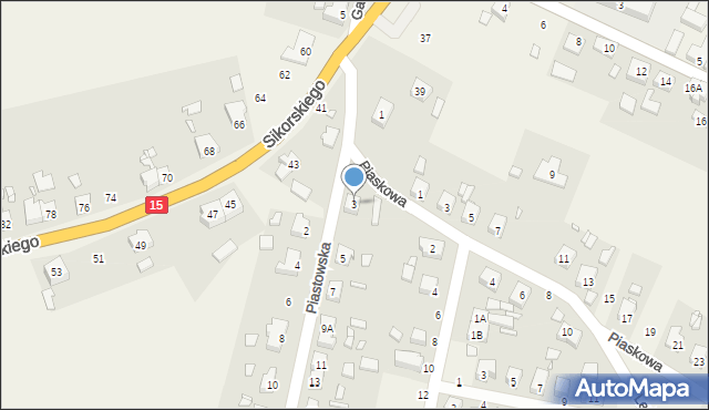 Cieszków, Piastowska, 3, mapa Cieszków