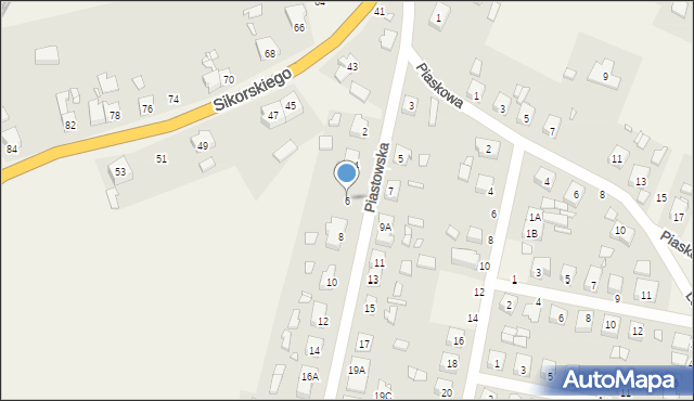 Cieszków, Piastowska, 6, mapa Cieszków