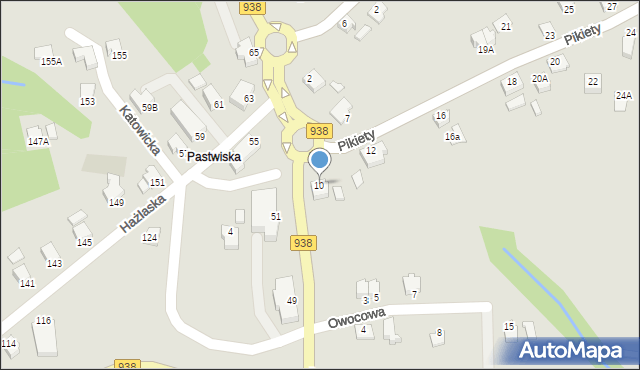 Cieszyn, Pikiety, 10, mapa Cieszyna