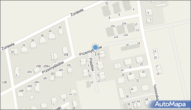 Czaple, Piastów, 1, mapa Czaple