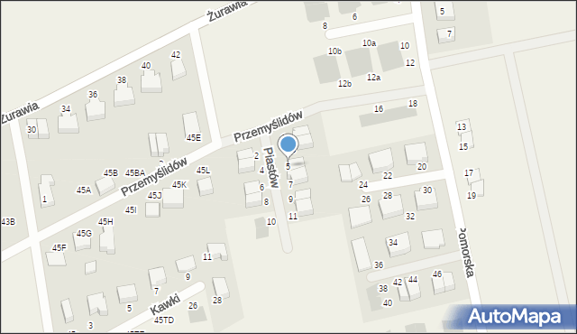 Czaple, Piastów, 5, mapa Czaple