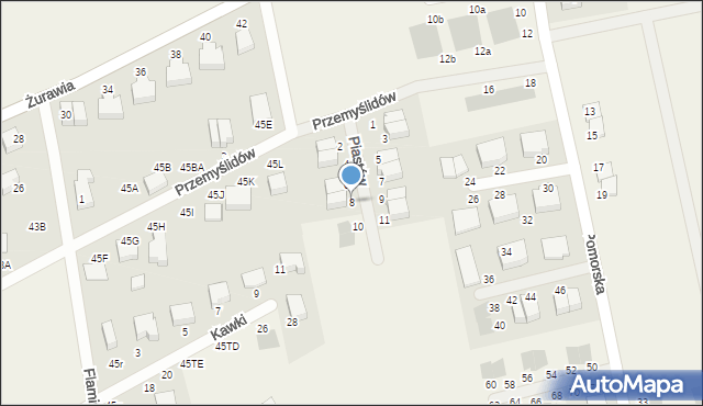 Czaple, Piastów, 8, mapa Czaple