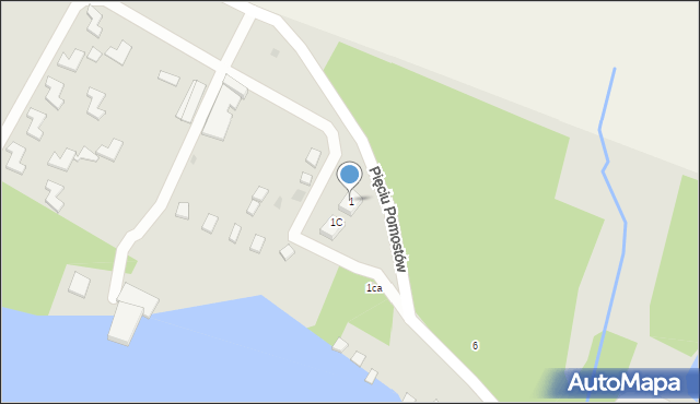 Czaplinek, Pięciu Pomostów, 1, mapa Czaplinek