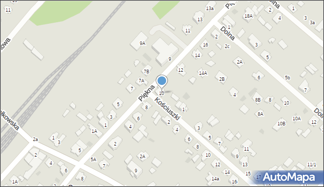 Czarna Białostocka, Piękna, 10, mapa Czarna Białostocka