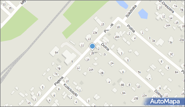 Czarna Białostocka, Piękna, 16, mapa Czarna Białostocka