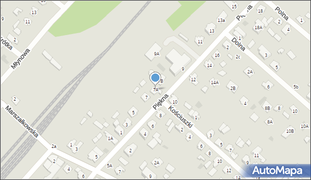 Czarna Białostocka, Piękna, 7A, mapa Czarna Białostocka