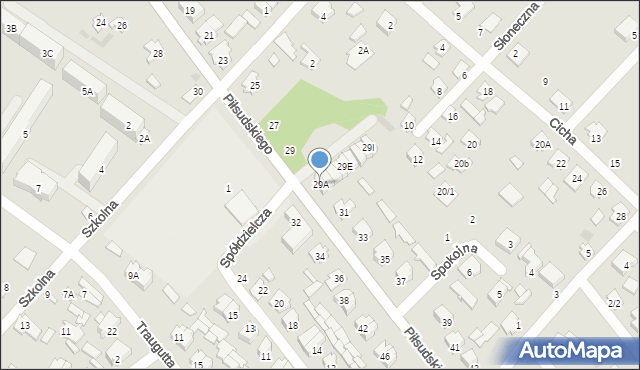 Czarna Białostocka, Piłsudskiego Józefa, marsz., 29A, mapa Czarna Białostocka