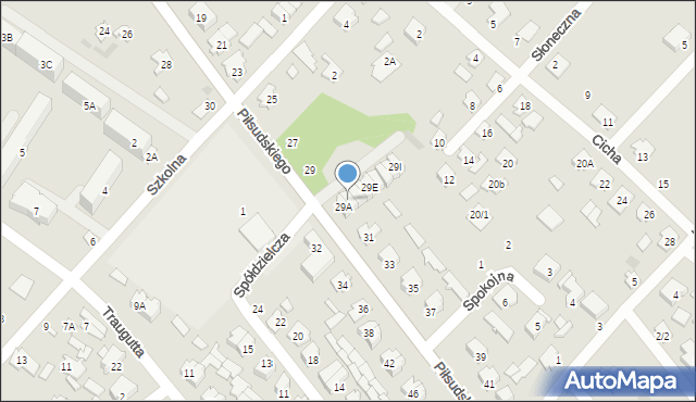 Czarna Białostocka, Piłsudskiego Józefa, marsz., 29B, mapa Czarna Białostocka