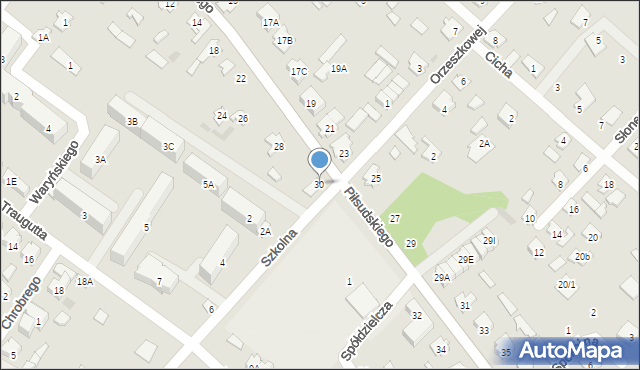Czarna Białostocka, Piłsudskiego Józefa, marsz., 30, mapa Czarna Białostocka