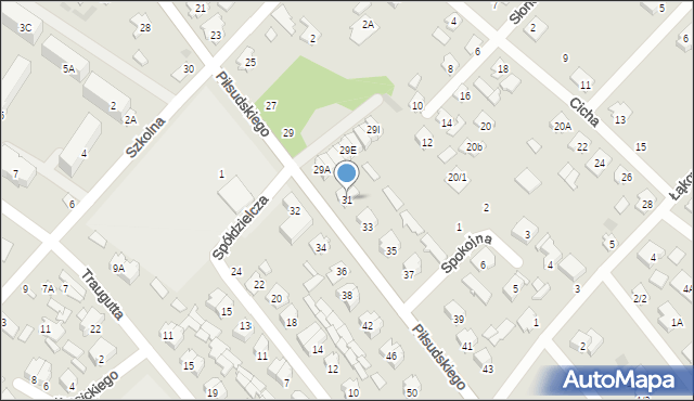 Czarna Białostocka, Piłsudskiego Józefa, marsz., 31, mapa Czarna Białostocka