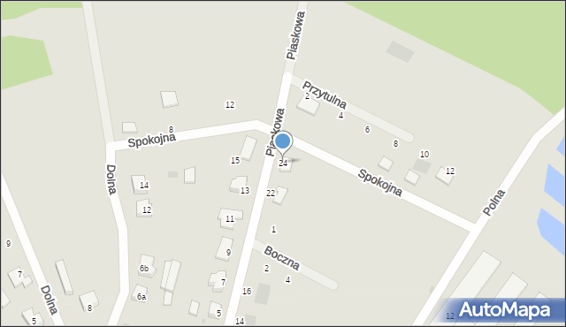 Czarne, Piaskowa, 24, mapa Czarne