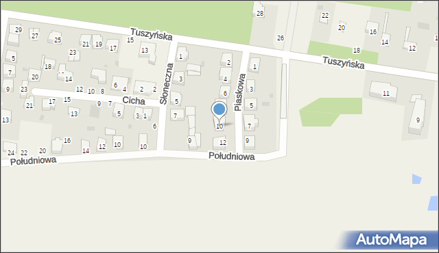 Czarnocin, Piaskowa, 10, mapa Czarnocin