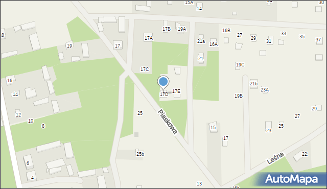 Czarnów, Piaskowa, 17D, mapa Czarnów